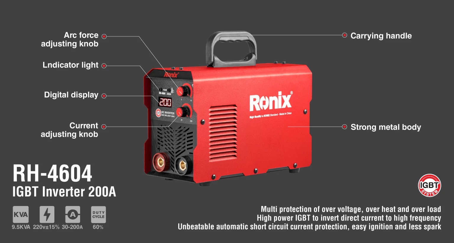 مشخصات دستگاه جوش رونیکس مدل RH-4604